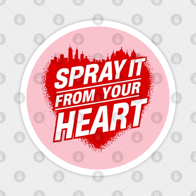 Graffiti Heartbeat Vibes Magnet by 2wear Grafix